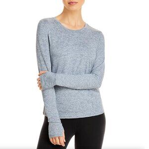 Alo Yoga AloSoft Finesse Long Sleeve Tee in Heathered Gray